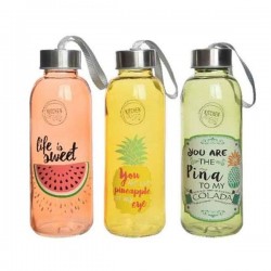 GL DRINKING BOTTLE W LID 3CLAS