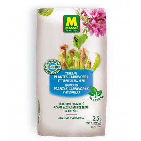 SUSTRATO PLANTAS CARNIVORAS Y ACIDOFILAS 2,5 L MASSO