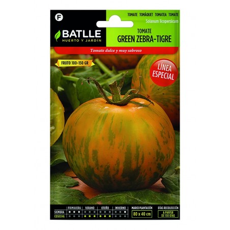 Tomate green cebra tigre (semillas)  | El Huerto Deitana ®
