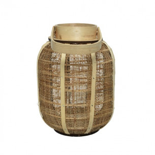 844234 LANTERN HESSIAN ROUND