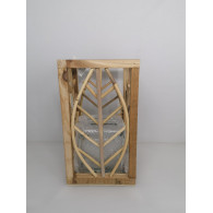 SMALL LANTERN RATTAN SQUARE LEAF SMALL