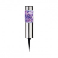 LAMPARA SOLAR ESTACA DE ACERO INOX 4 TIPOS