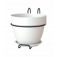 KIT BALCON CAPRI CAMPANA 20CM BLANCO MACETA ARTE