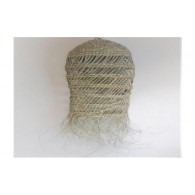 LAMPARA ESPARTO TUBULAR CALADADA 30X80CM