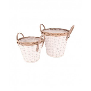MACETERO GR. MIMBRE BLANCO 37X15 CM