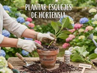 Plantar esquejes de hortensias